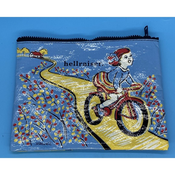 Blue Q Handbags - Blue Q Hellraiser Zipper Pouch Retro Comic Pop Art Pencil Makeup Case Recycled